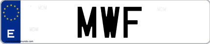 Matrícula de España MWF