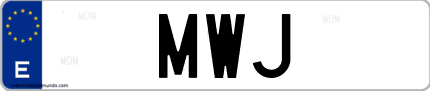 Matrícula de España MWJ
