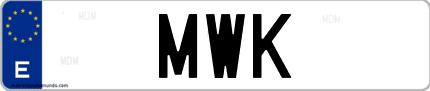 Matrícula de España MWK