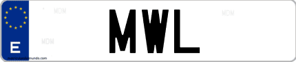 Matrícula de España MWL