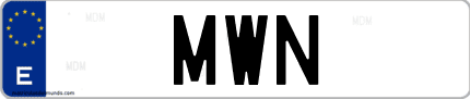 Matrícula de España MWN