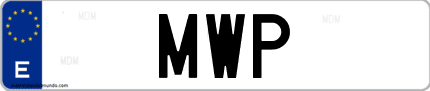 Matrícula de España MWP