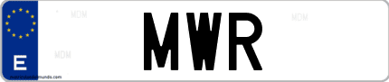 Matrícula de España MWR