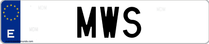 Matrícula de España MWS