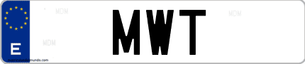 Matrícula de España MWT