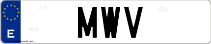 Matrícula de España MWV