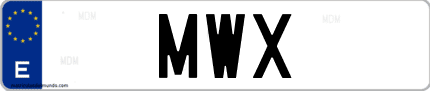 Matrícula de España MWX