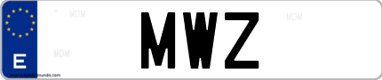 Matrícula de España MWZ