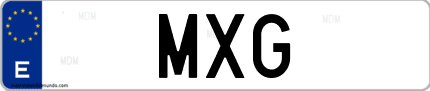 Matrícula de España MXG