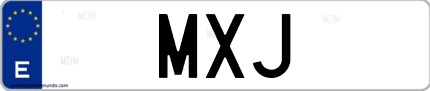 Matrícula de España MXJ
