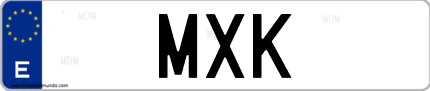 Matrícula de España MXK