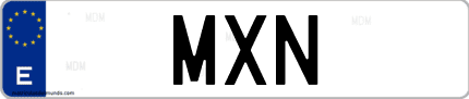 Matrícula de España MXN