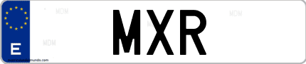 Matrícula de España MXR