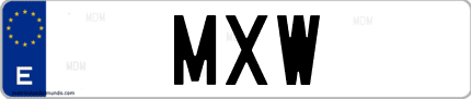 Matrícula de España MXW