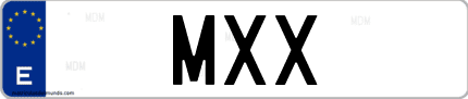 Matrícula de España MXX