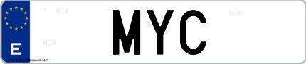 Matrícula de España MYC