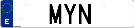Matrícula de España MYN