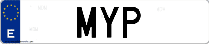 Matrícula de España MYP