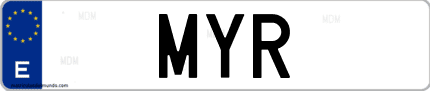 Matrícula de España MYR