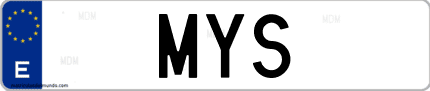 Matrícula de España MYS