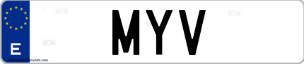 Matrícula de España MYV