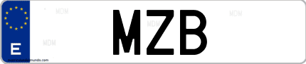 Matrícula de España MZB