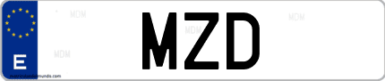 Matrícula de España MZD
