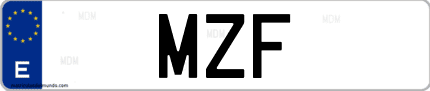 Matrícula de España MZF