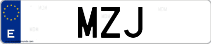 Matrícula de España MZJ