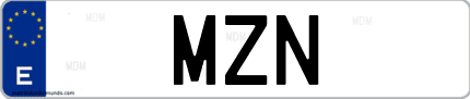 Matrícula de España MZN