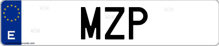Matrícula de España MZP