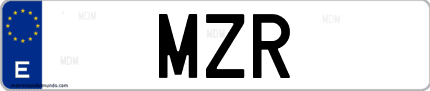 Matrícula de España MZR