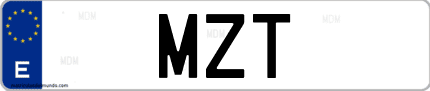 Matrícula de España MZT