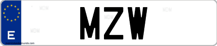 Matrícula de España MZW