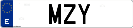 Matrícula de España MZY