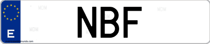 Matrícula de España NBJ