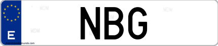 Matrícula de España NBG
