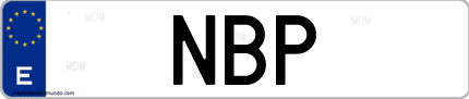 Matrícula de España NBP