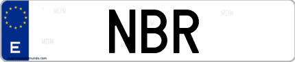 Matrícula de España NBR