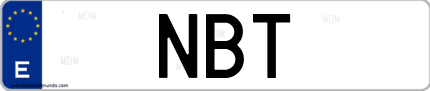 Matrícula de España NBT