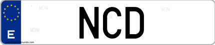 Matrícula de España NCD
