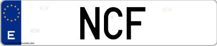 Matrícula de España NCF