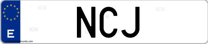 Matrícula de España NCJ
