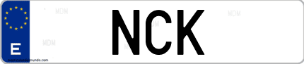 Matrícula de España NCK