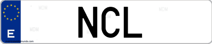 Matrícula de España NCL