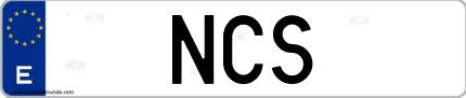 Matrícula de España NCS