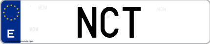 Matrícula de España NCT