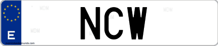 Matrícula de España NCW