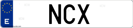 Matrícula de España NCX