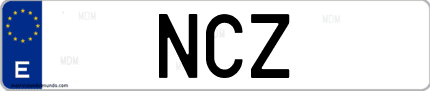 Matrícula de España NCZ